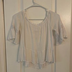 L.A. Hearts off the shoulder white blouse